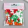 Pompons, 10 mm, 100 pcs/pack, 100% polyester, 5 colors in the assortment of 20 pcs