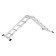 Staircase, two -section, articulated, aluminum, 5 steps