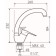 Kitchen mixer RMS SL55-011F, single-leaf, high rotary spout, chrome