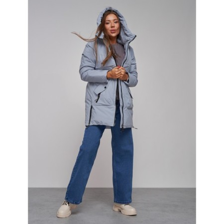 Winter jacket female, size 46, blue color-19