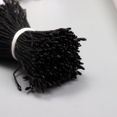 Stamens for artificial flowers gloss "risins" black set 360 pcs length 6 cm-2