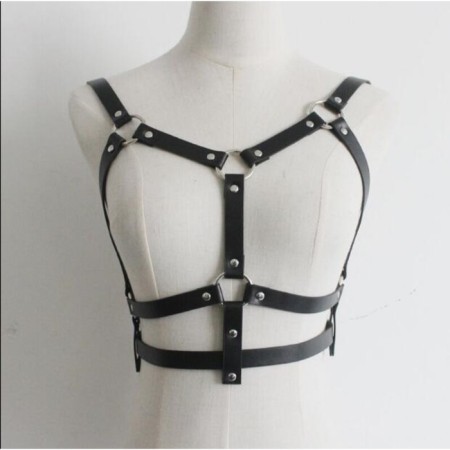 BDSM Podsm Oki, Female, Female, chest, eco-leather, OS size, black-3