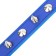 Collar "Lyon" with spikes 45 x 2 cm, Osh 34-40 cm, artificial leather, blue