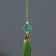 Suspension textiles, plastic "Knot of happiness and infinity" grass 0.7x1x9.5 cm
