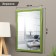 Interior mirror, acrylic, 35 x 45 cm, green