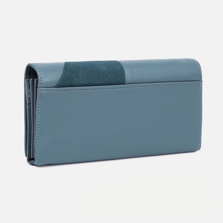 Women's wallet on magnets, blue color-1