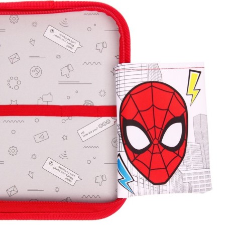 Penal frame, 1 section, 140x210x40 mm, folding pocket, fabric, spider-man-7