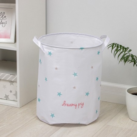 Win -linen textile basket "Hedgehog", 35 × 45 cm-2