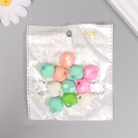 Decor for creativity Plastic "Hearts" Mix "Mix set 20 g 1.9x1.7x0.8 cm-2