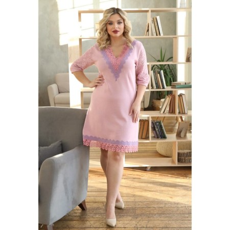 Women's dress, size 52, pink color-6
