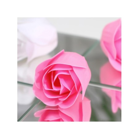 Soap roses, pink and white, set of 9 pcs.-5