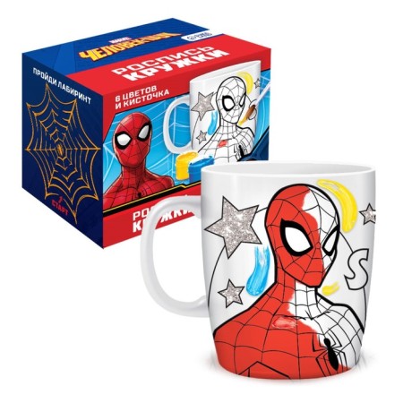 Set, Mug for Coloring, 250 ml "Super Hero" Spider-Man