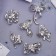 Brooch "Flower Waltz" mini, shape mix, white color in silver