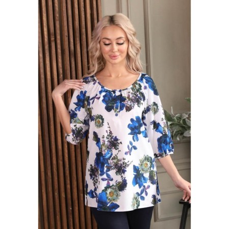 Female blouse, size 42, white color-9