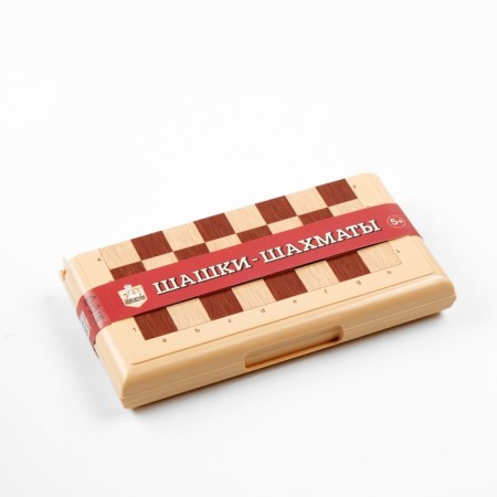 Board game 2 in 1: chess, checkers (King H-3.8 cm, D-1.5 cm)-6