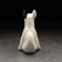 Porcelain figurine "Bul terrier", white, 6 cm
