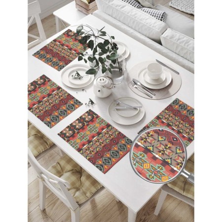Set of napkins for setting the table "Eastern Motives", rectangular, size 32x46 cm, 4 pcs-1