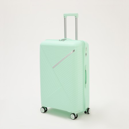 Big suitcase 28 ", lightning department, code castle, 4 wheels, mint color