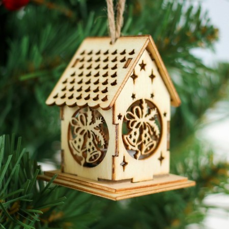 Decor with backlight "New Year's bells", mini