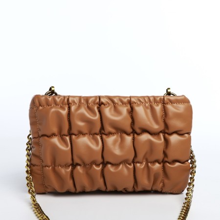 Lightning bag, long chain, brown color