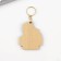 A wooden key keychain "What is the strength, brother?" 4.4 x 5.6 cm