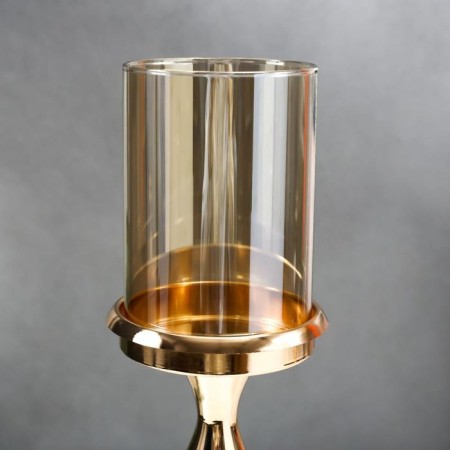 Summary Metal for 1 candle "Marble Ball" gold 35x9x9 cm-1