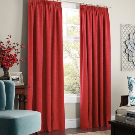 Set of curtains "Soft", size 240 x 270 cm - 2 pcs, red