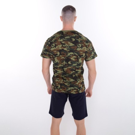 T -shirt male camouflage spots, khaki color, size 52-5