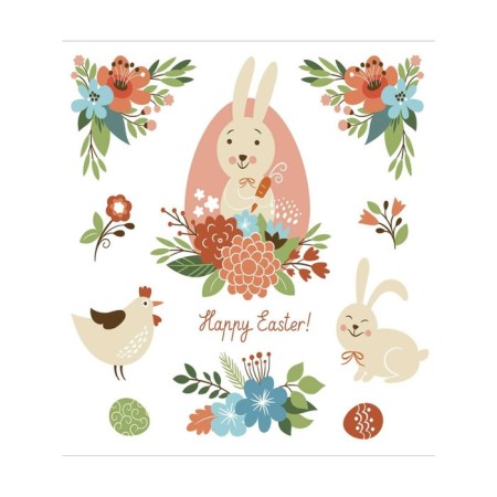 Set of napkins for setting the table "Happy Easter", rectangular, size 32x46 cm, 4 pcs-2