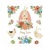 Set of napkins for setting the table "Happy Easter", rectangular, size 32x46 cm, 4 pcs