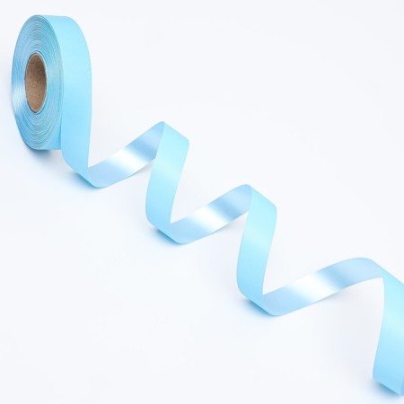 Polypropylene tape "Matte" for decor and gifts, blue, 2 cm x 50 m-3
