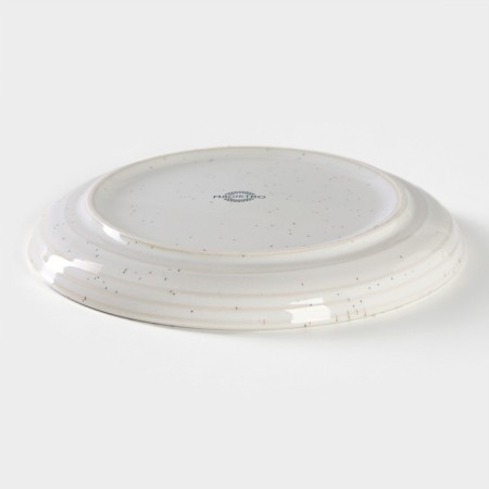 Porcelain dessert plate Magistro urban, D = 17 cm, white color in specking-2