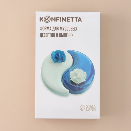Form for mousse desserts and baking konfinetta "Inyan", silicone, 28 × 16.5 cm, white color-6