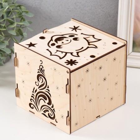 Casket-Cub "Dragon Muzzle" natural 15.5x15x14 cm (set of 6 parts)-3