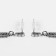 Hanging earrings with rhinestones "drops" shine, white-black color in gray metal, 11 cm