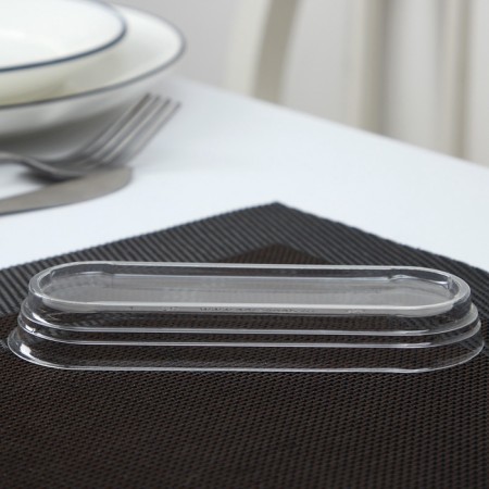 A plastic disposable lid for oval “lemoncello” cream, 12.5 × 4.5 × 1.5 cm-9