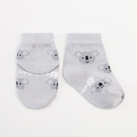Socks children's baby I am "Coals", gray color, 10-12 cm-1