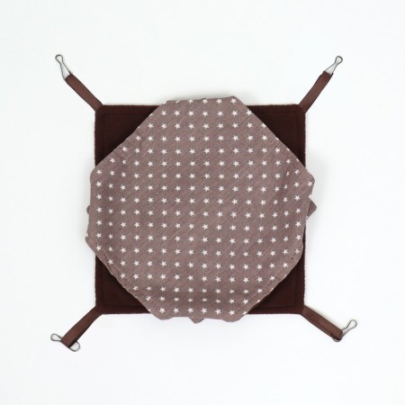 Gamak "suspension" for rodents 23*23 cm, calico, fleece, gray-1