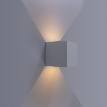 Facade lamp Arte Lamp Rullo A1414al-1wh, LED, 6 W, 10x10x10 cm, 500 lm, white