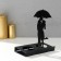 Summary Metal for 2 candles "Date under an umbrella" Black 14.5x12x6.8 cm