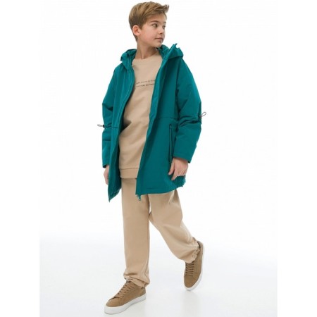 Windbreaker for boys, height 140 cm, emerald color-4