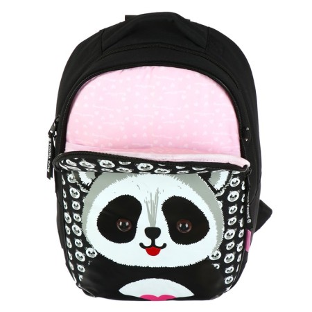 School backpack Bruno VisConti, 42 x 31 x 14 cm, ergonomic back, Panda-9