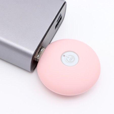 Vibroyaite with a vacuum-wave clitoris stimulant, Power Bank, Soft silicone, pink-7