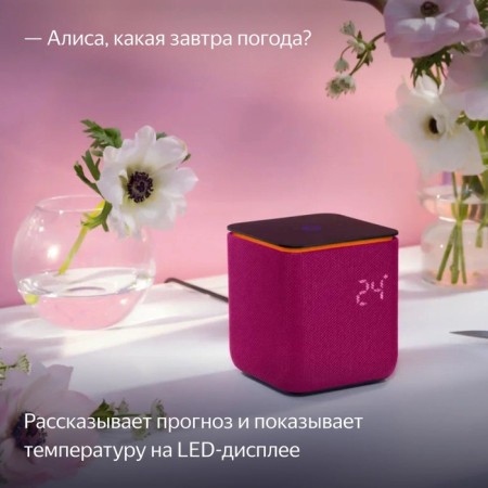 Smart column "Yandex Station MIDI", Voice Assistant Alice, 24W, Wi-Fi, BT 5.0, Pink-10