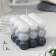 Figure candle "Babb cube", 6 cm, white-gray
