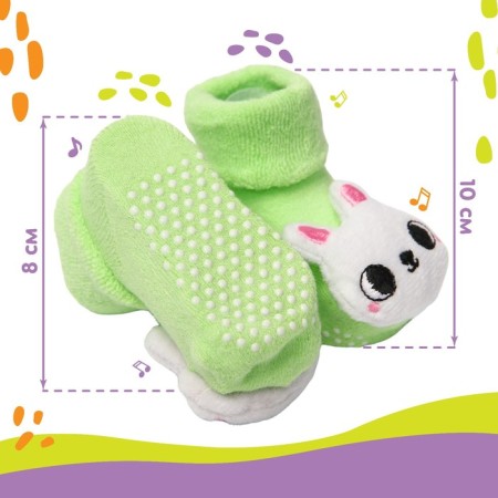 Set of socks - rattles "bunnies", 2 pcs, crumb me-2