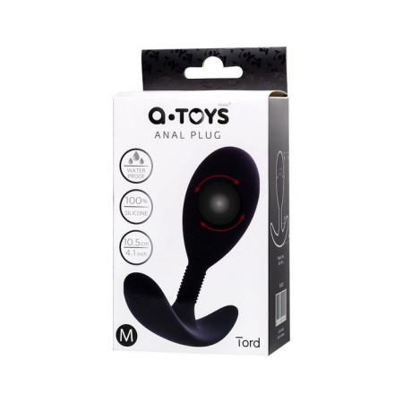 Anal plug A-Toys by Toyfa Tord M, silicone, black, 10.5 cm-8