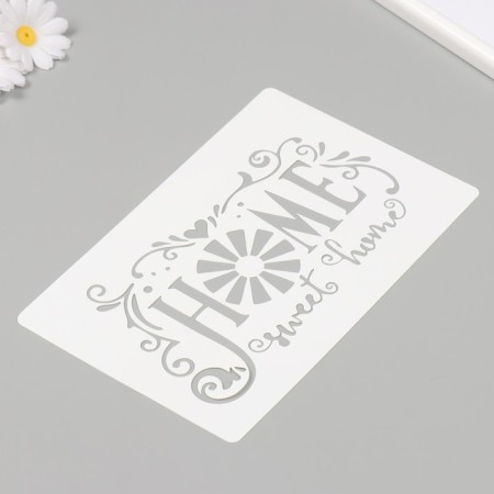 Plastic stencil "Home Sweet Home" 16x24 cm-1