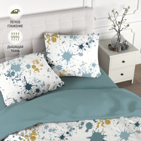 Bed linen euro, size 215x240 cm, 200x220 cm, 70x70 cm - 2 pcs