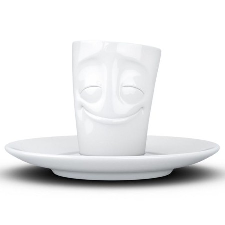 Coffee cup with a saucer TASSEN CHEERY, 80 ml, white color